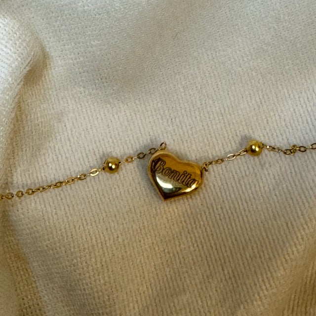 Scored Heart necklace from Karizustyle, San Antonio
